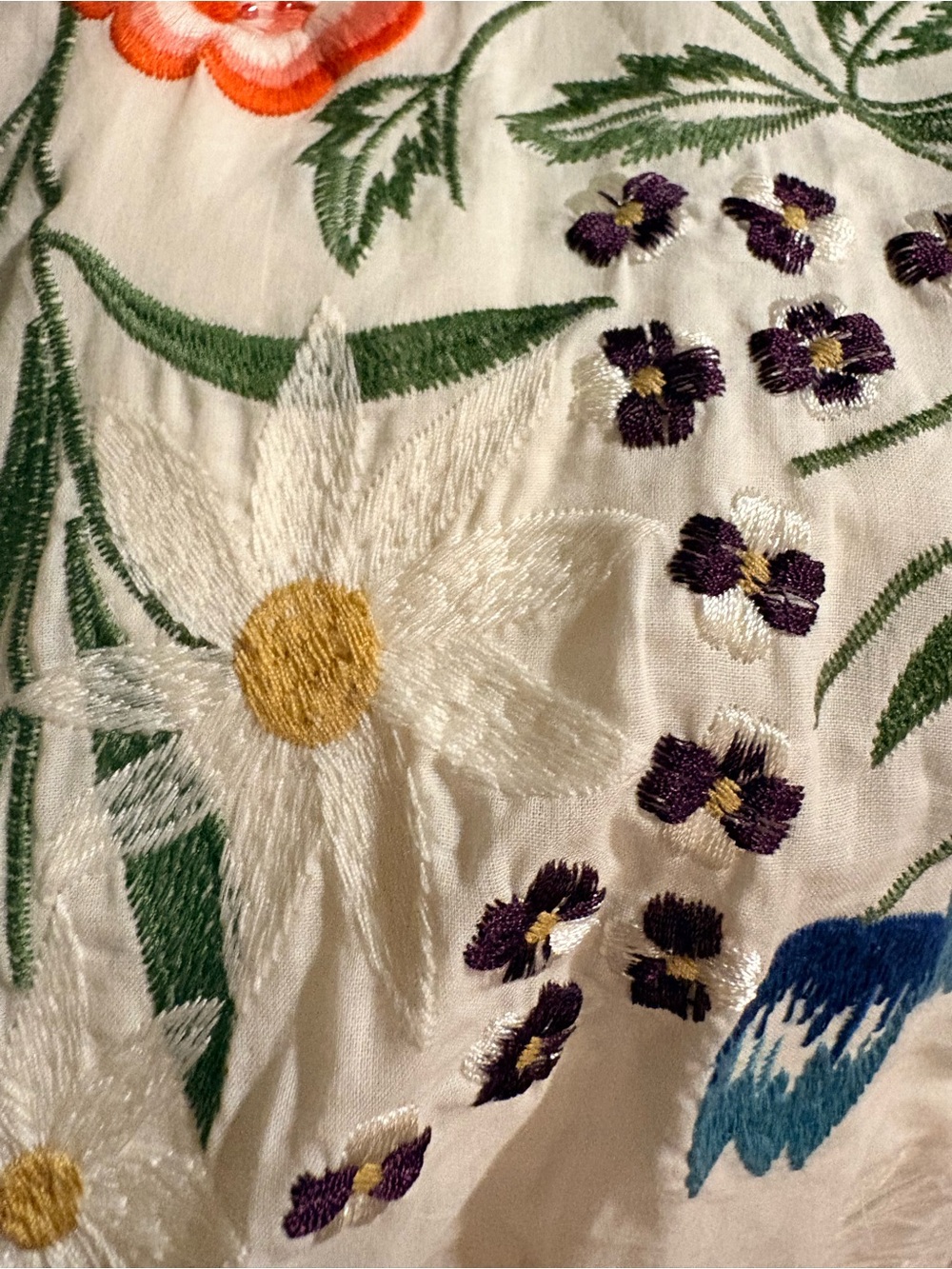 Boston Proper Embroidered Floral Midi Skirt - Size 6 - Picture 4 of 8